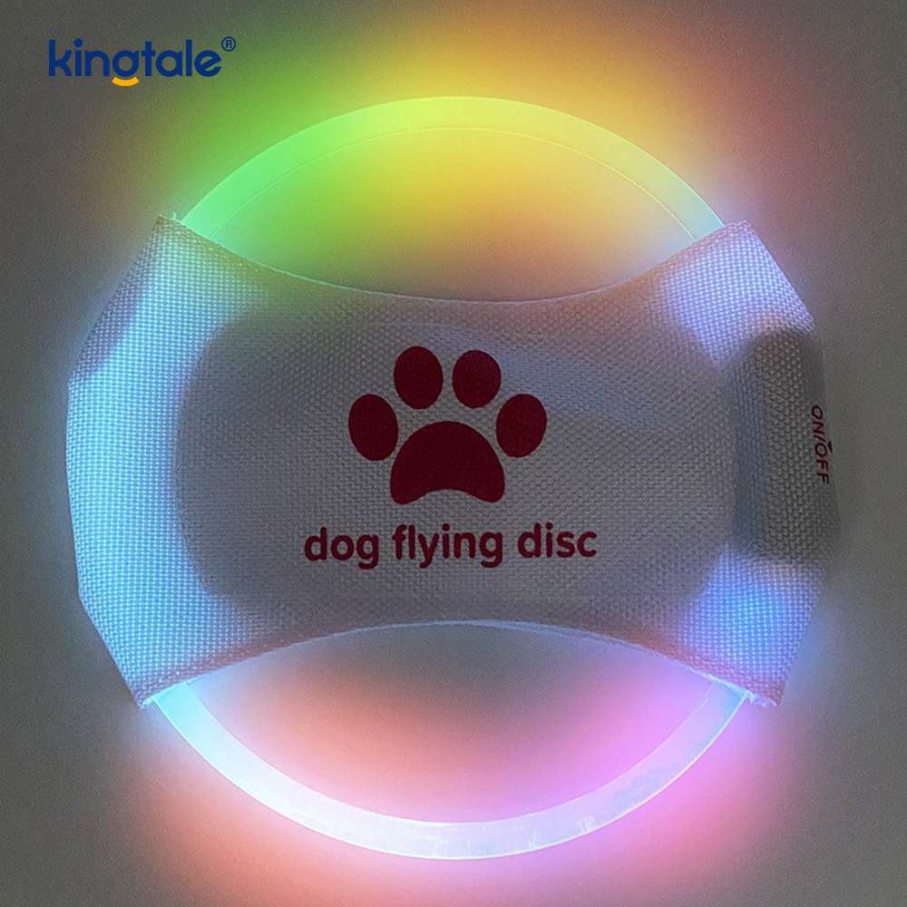 Świecąca dioda LED, świecąca zabawka do zabawy dla psów Frisbee