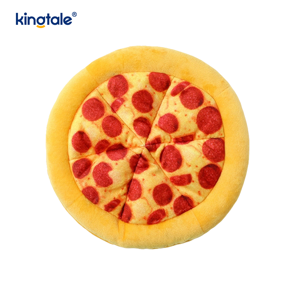Zabawne, piszczące zabawki do żucia dla zwierząt domowych — pizza i pączki