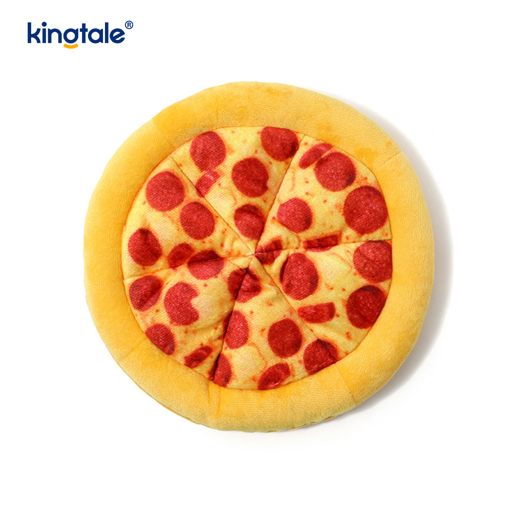 Zabawne, piszczące zabawki do żucia dla zwierząt domowych — pizza i pączki
